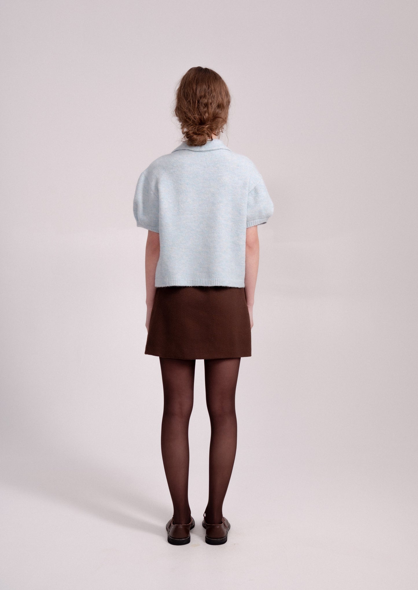 Wool polo sweater