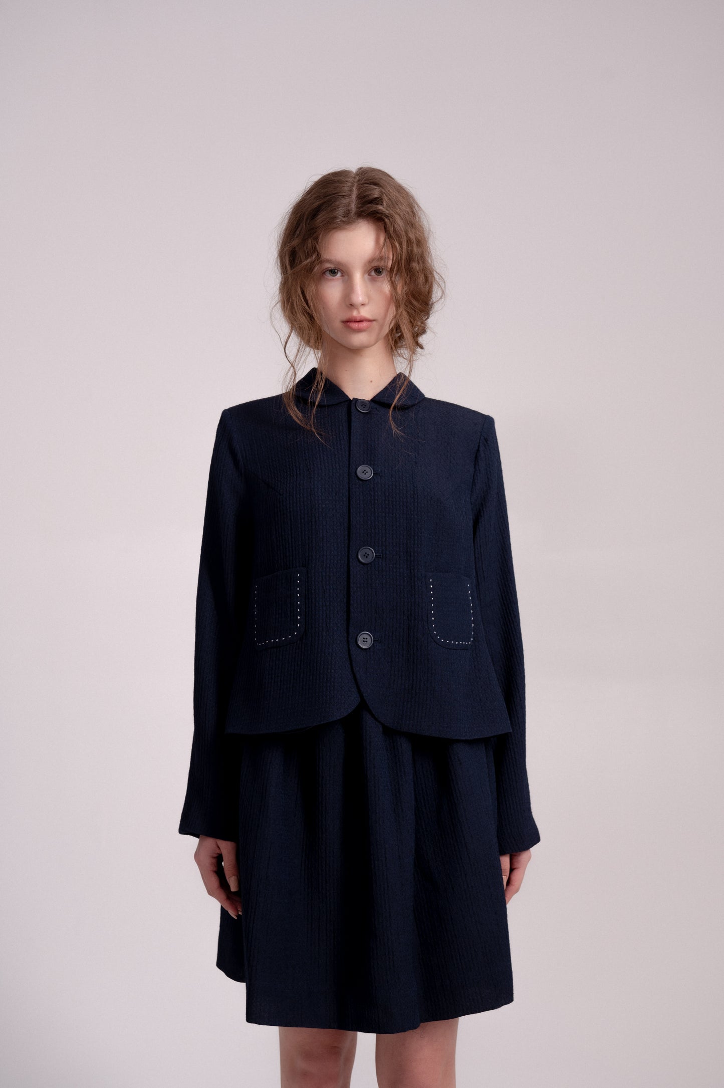 Silk-Wool Blazer